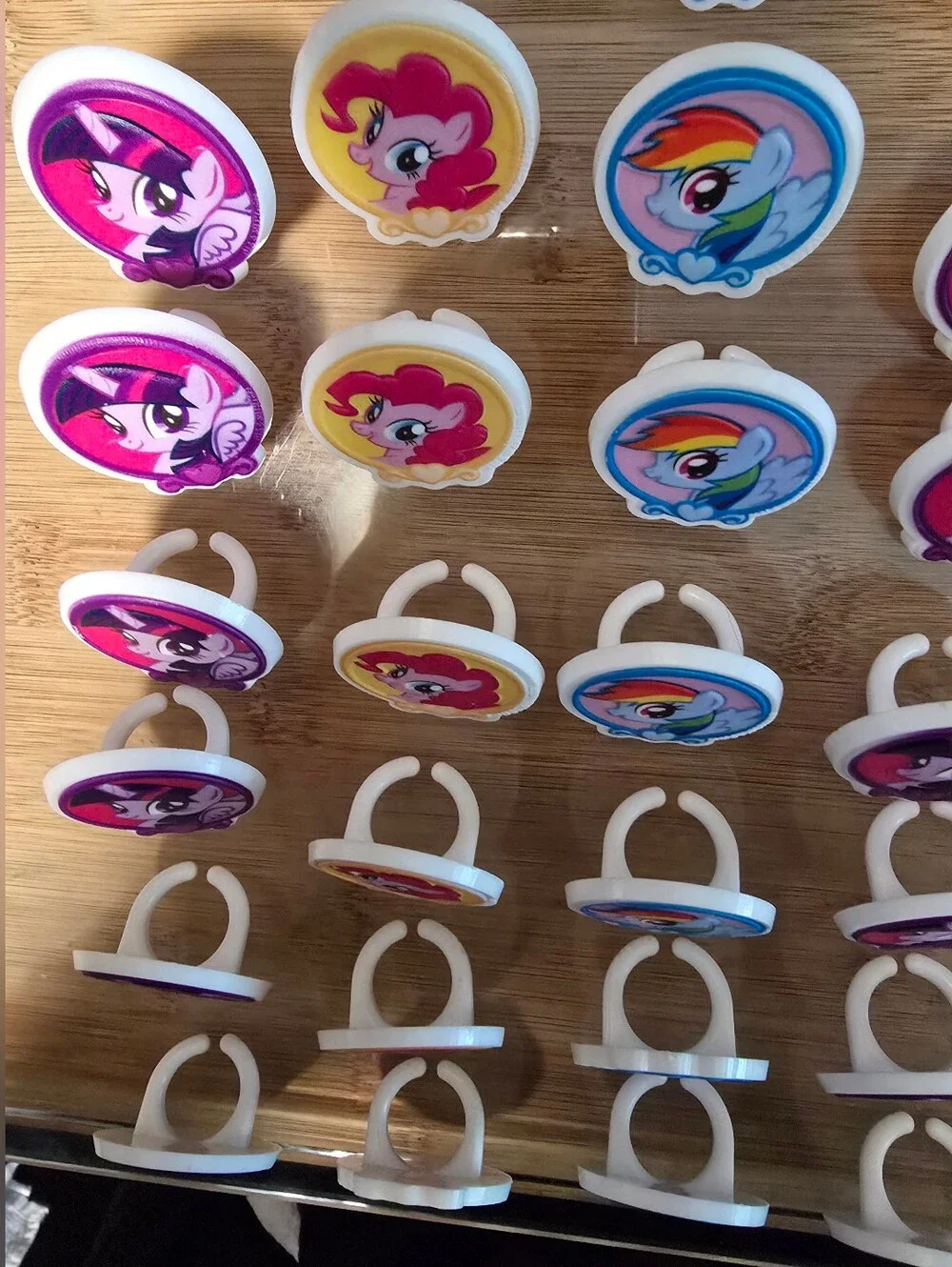 21 Pc My Little Pony Cake Cupcake Rings Charms Party